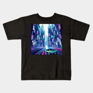 Cyberpunk Street View Kids T-Shirt